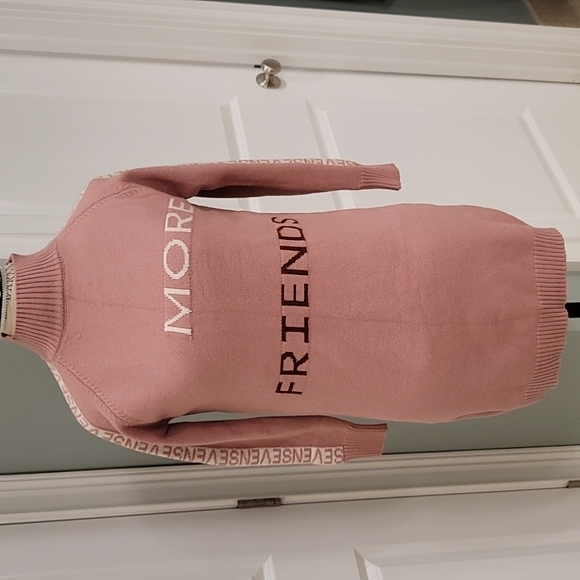 More Friends Pink Blush Long-Sleeve Tunic Sweater - Sz M - Picture 4 of 6